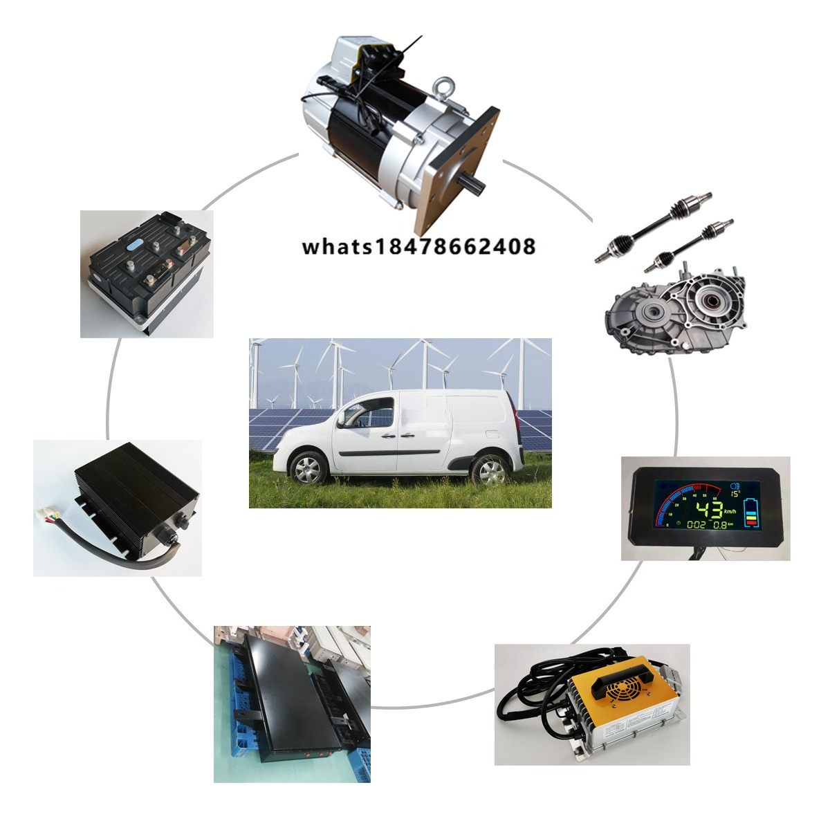 Ev Electric Motor Conversion Kit Car - 15kW 전기 모터 자동차 전기 변환