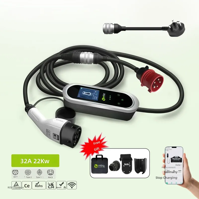 Ev Charger Type 2 22Kw 32A 3 Phase - 22kW 3상 EV 충전기 32A 휴대용
