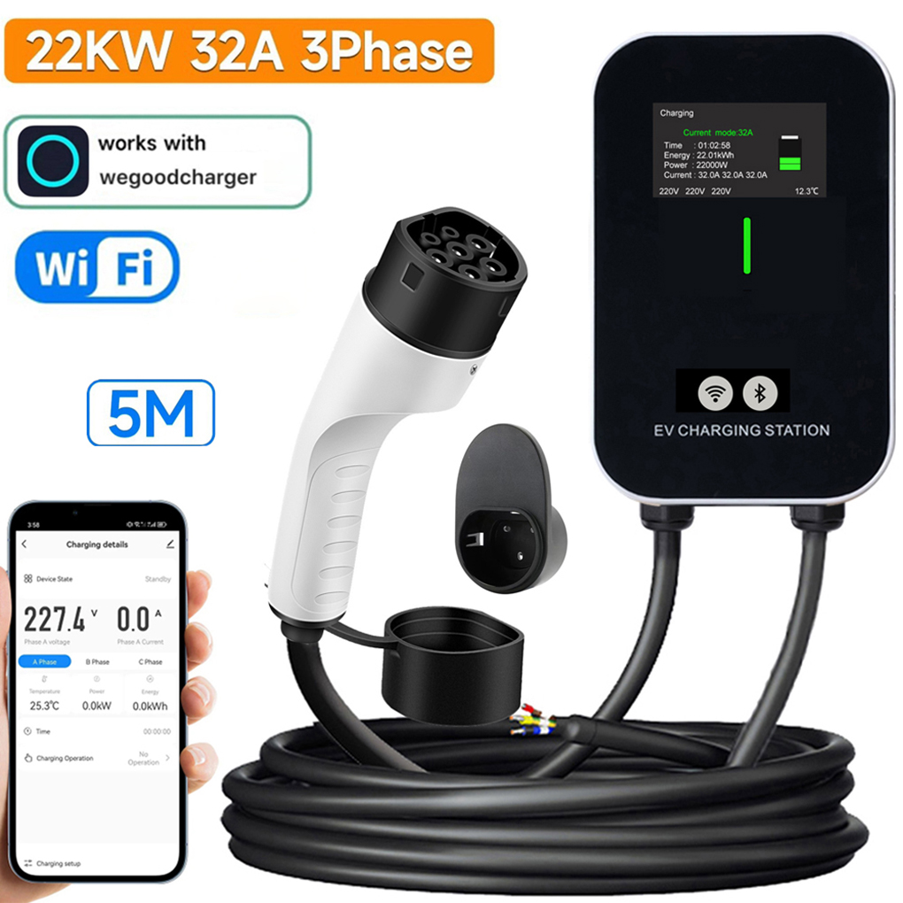 Ev Charger Type 2 22Kw 32A 3 Phase - TYPE-2 Wallbox EV 충전기 7KW 11KW