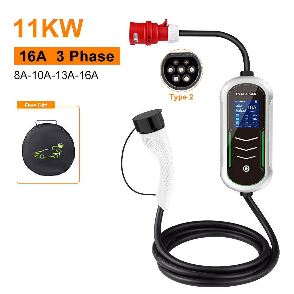 IPENGEN 11KW EV 휴대용 충전기 타입2 IE - Type 2 Portable Ev Charger 11Kw Cee 리뷰 및 가격