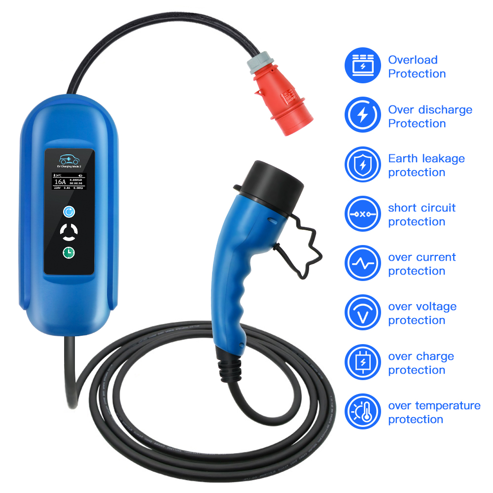 Kolanky EV 충전기 IEC 62169 충전 전기 - Type 2 Portable Ev Charger 11Kw Cee 리뷰 및 가격