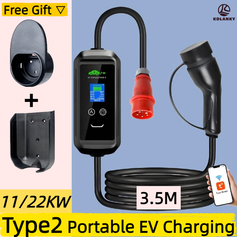 3.5M 케이블 Type2 EV 휴대용 충전기 11KW - Type 2 Portable Ev Charger 11Kw Cee 리뷰 및 가격