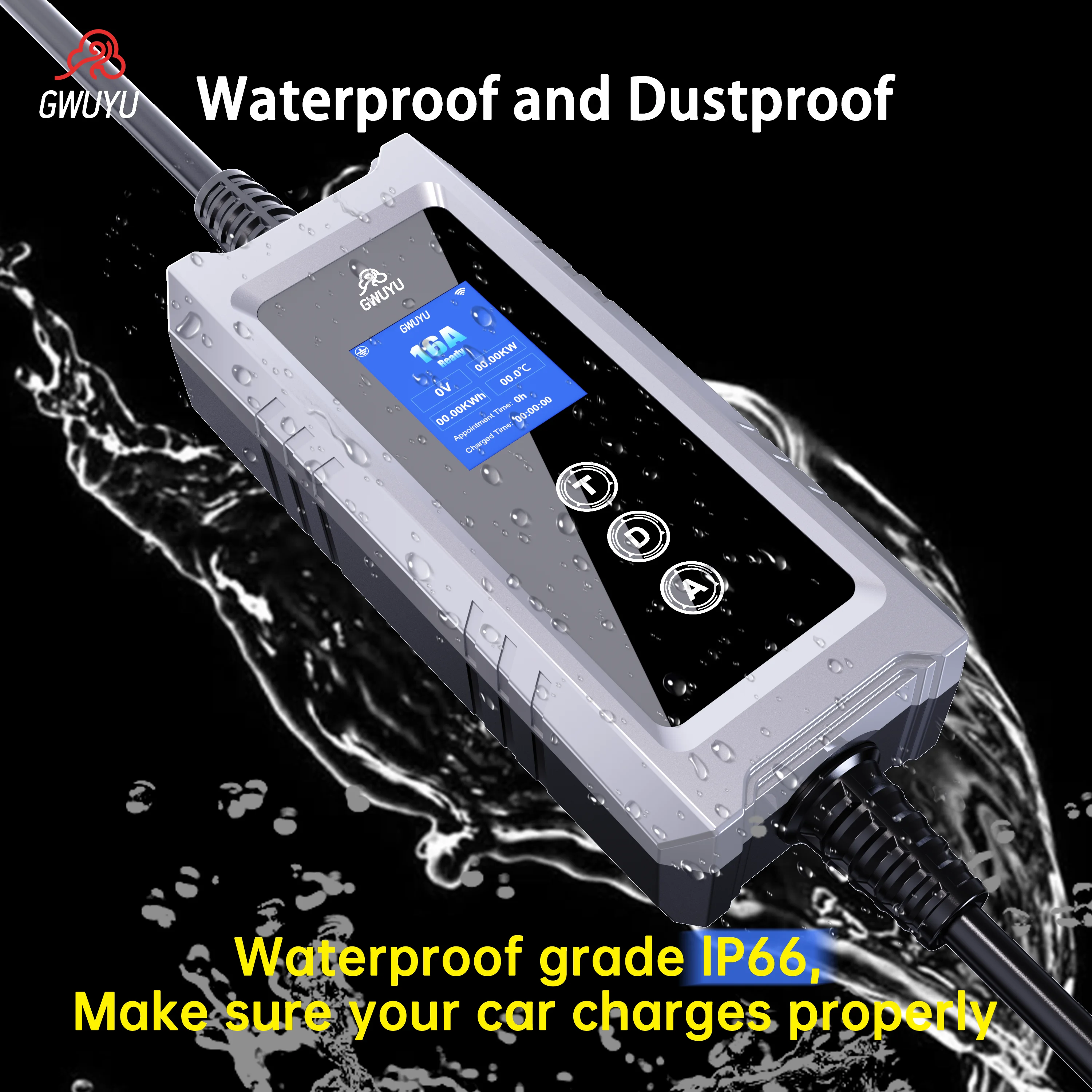 GWUYU 32A 타입2 전기차 충전기 3상 22KW  - Type 2 Portable Ev Charger 11Kw Cee 리뷰 및 가격