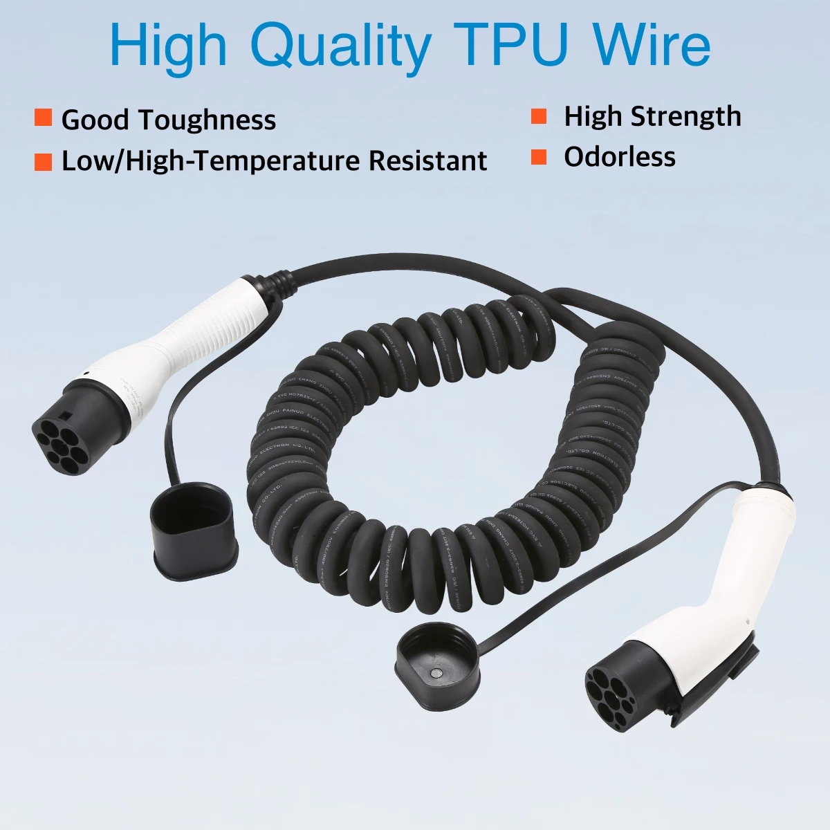 EVcharger4U 5M/7M 나선형 EV 충전 케이 - Ev Charger Type 2 22Kw 32A 3 Phase 리뷰 및 가격