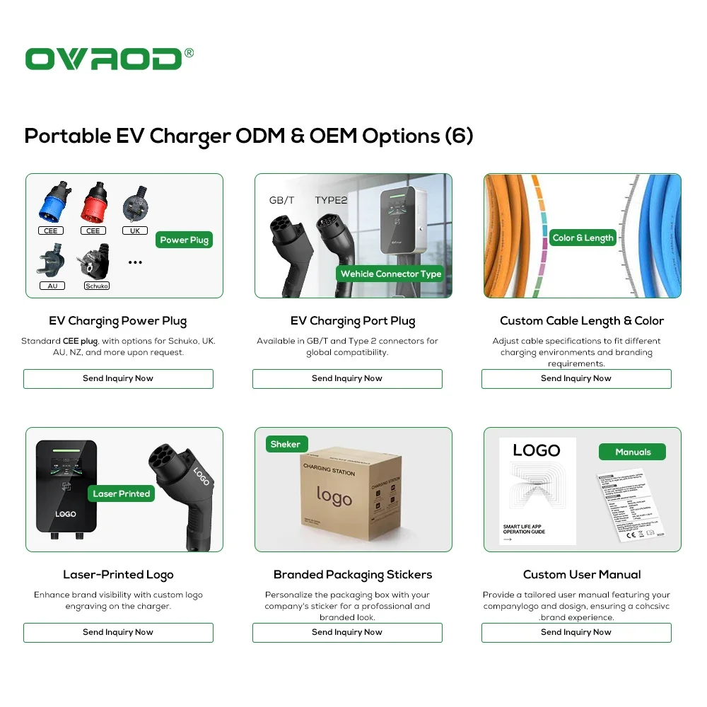 오브로드 공장 EVSE AC 7kW 11kW 22kW  - Ev Charger Type 2 22Kw 32A 3 Phase 리뷰 및 가격